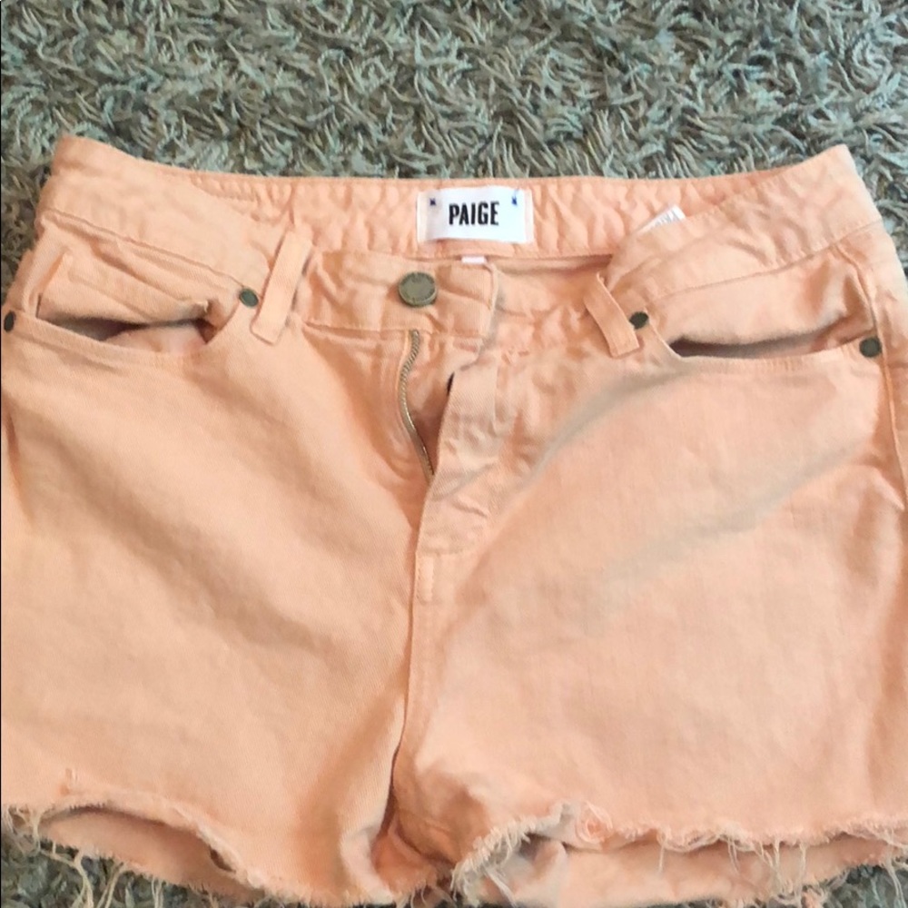 Peach Paige denim jean shorts